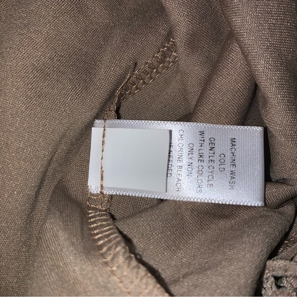 Spence NWT dress size 20 crochet knit tan knee length formal plus size 2X - Picture 12 of 13